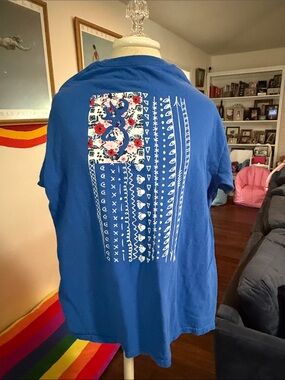 Browning Royal Blue Short-Sleeve Tee with White Graphic & Floral Accent